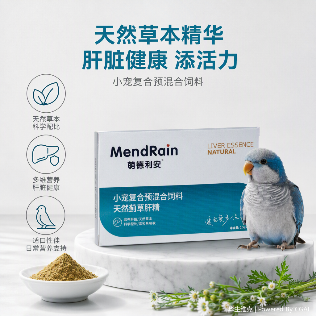 Huasheng Weike Mengdelian Bird Compound Premix Feed Natural Thistle Liver Essence nourishes the liver/Natural herbal scientific formula/Mild and easily absorbed