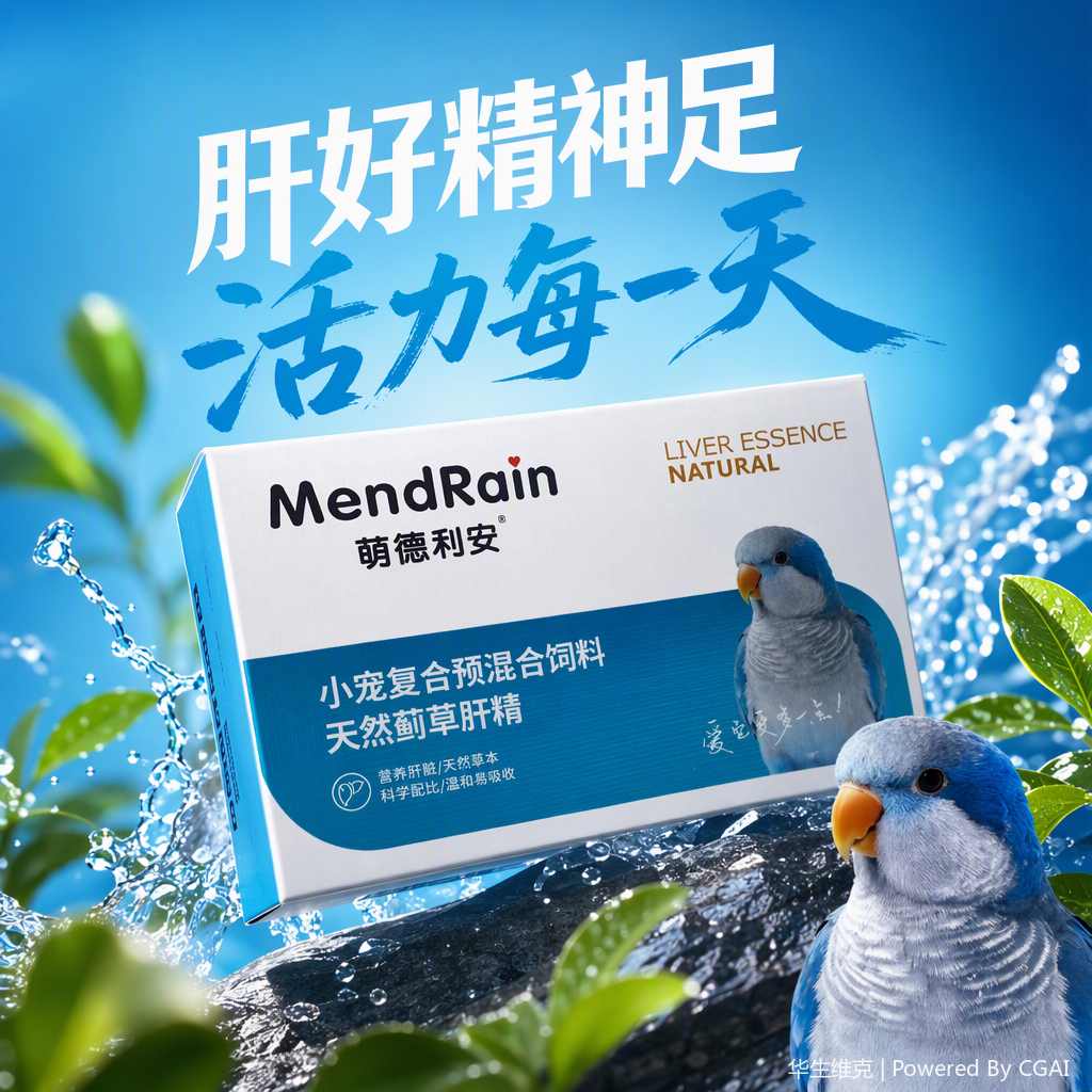 Huasheng Weike Mengdelian Bird Compound Premix Feed Natural Thistle Liver Essence nourishes the liver/Natural herbal scientific formula/Mild and easily absorbed details Picture