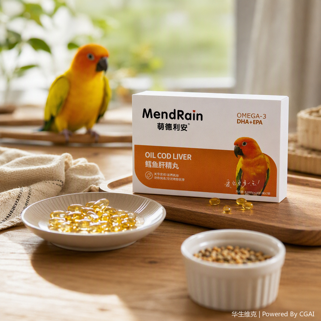 Watson Wick Mengdelian Bird Compound Premix Feed Cod Liver Essence Pills support/nourish the skin, brighten the feather color/promote eye health