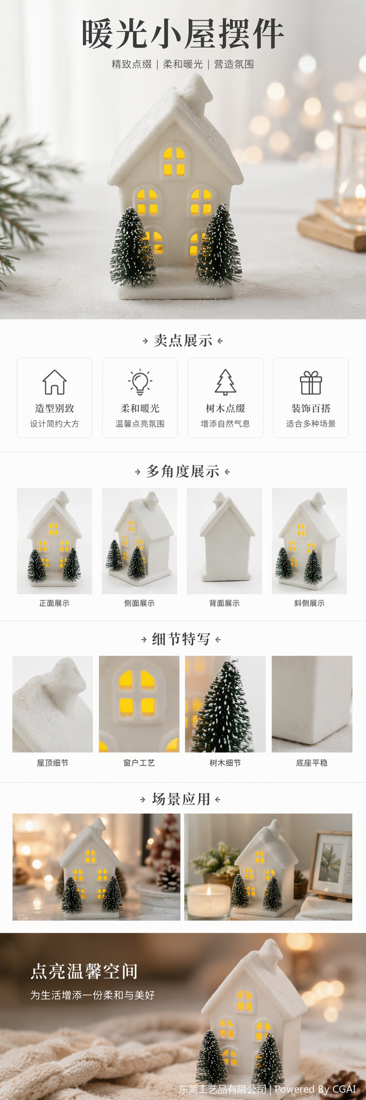 White Christmas house decorations, holiday decorations, Christmas tree pendants, Christmas home decorations, gift ornaments pic 1