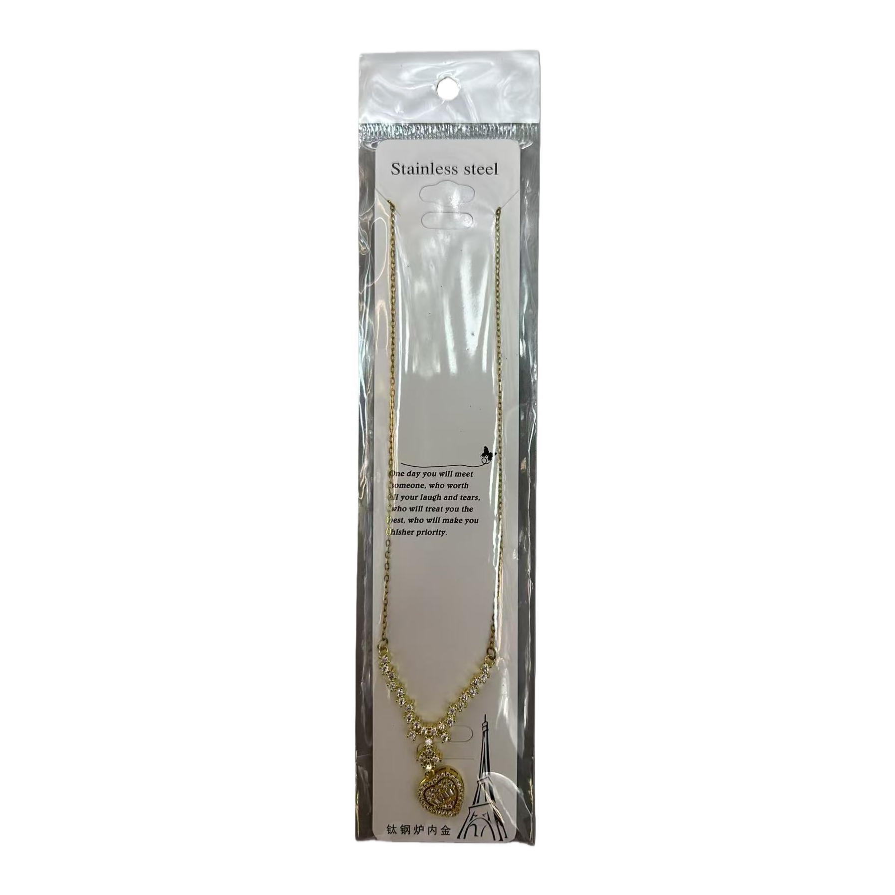 Fashionable and simple metal necklace, a versatile, trendy and personalized accessory for women. Japanese and Korean style women's necklace pendant