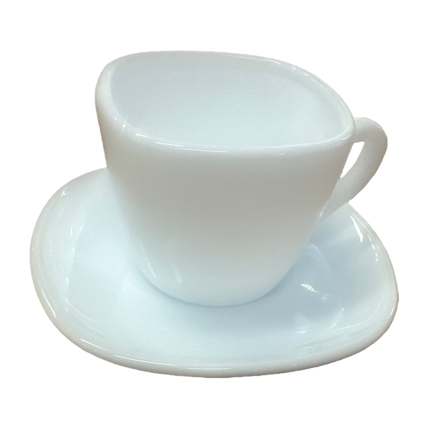 Simple white ceramic cup and plate set, tableware, home tea and water ware, creative breakfast coffee cup and plate combination Item Picture