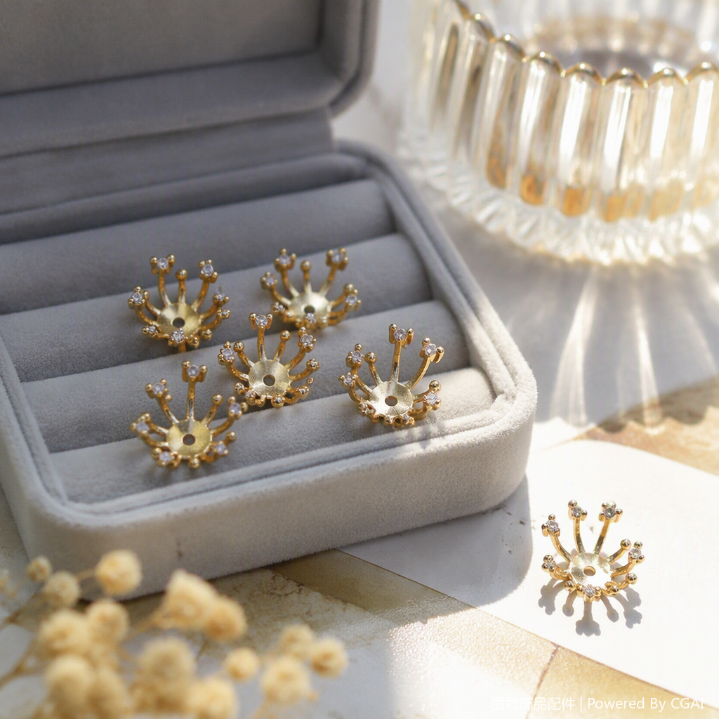 Shining golden crown hair accessory, elegant and stylish lady's hair band, hair clip, hair accessory and other trendy and versatile accessories details Picture