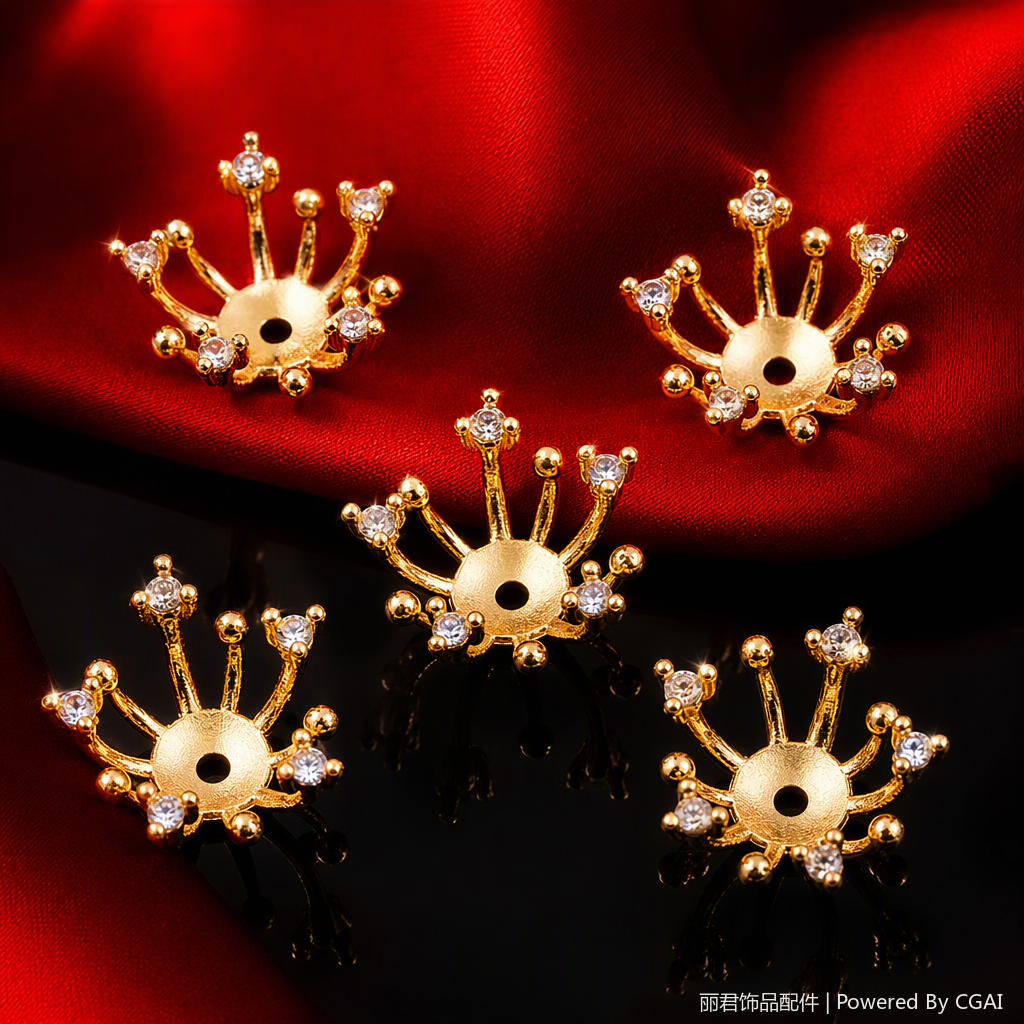 Shining golden crown hair accessory, elegant and stylish lady's hair band, hair clip, hair accessory and other trendy and versatile accessories Application Scenario