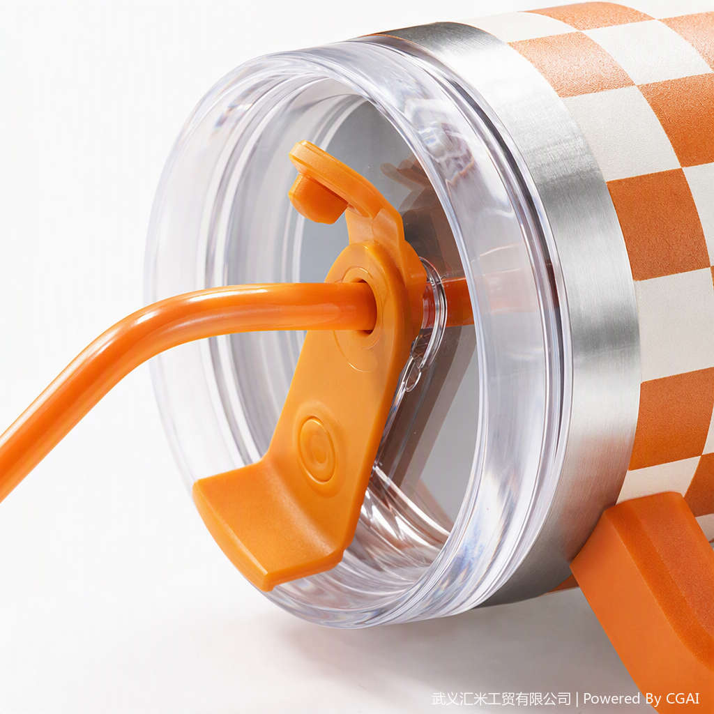 40-OZ checkerboard grid car cup, colorful grid insulated cup, creative, fashionable, portable and durable gift Application Scenario