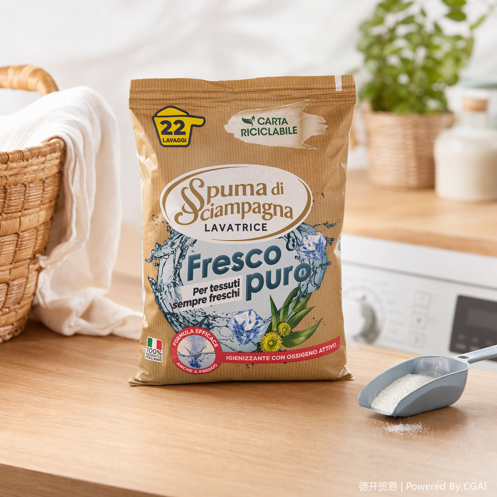 Italian champagne mousse laundry detergent has a refreshing fragrance details Picture