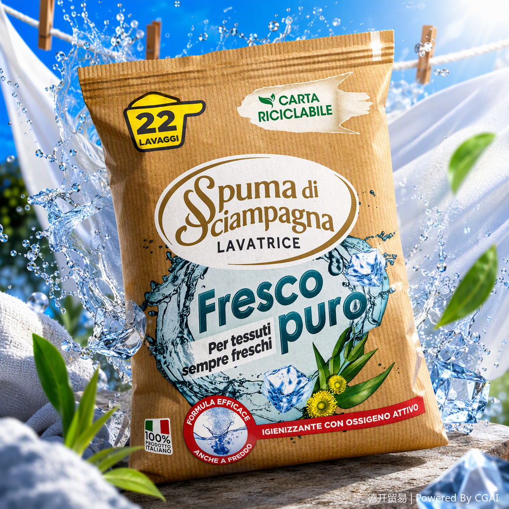 Italian champagne mousse laundry detergent has a refreshing fragrance Specification image