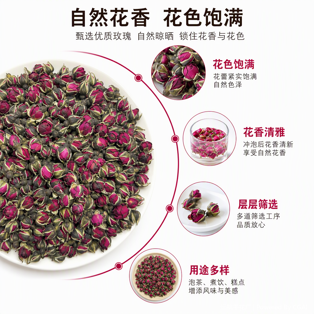 干玫瑰花蕾紫红色香氛干花插饰手工干花礼品装饰品