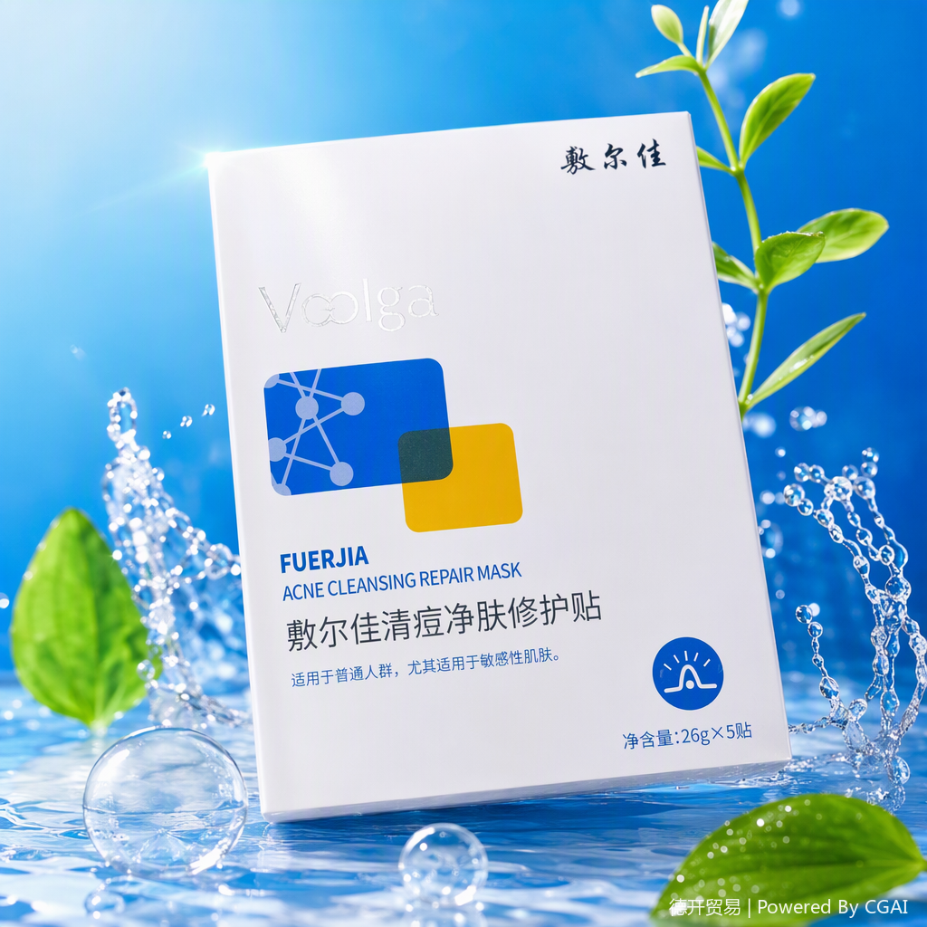 Fuerjia Acne-Clearing, skin-cleansing and Repairing Patch in white packaging box, deep oil-control and acne-soothing care patch Specification image