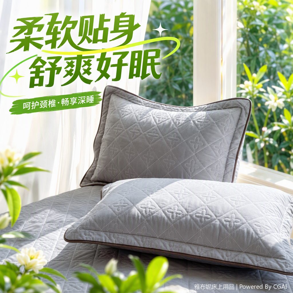 Warm quilted three-piece home textile set bedding, soft and comfortable, available in multiple colors details Picture