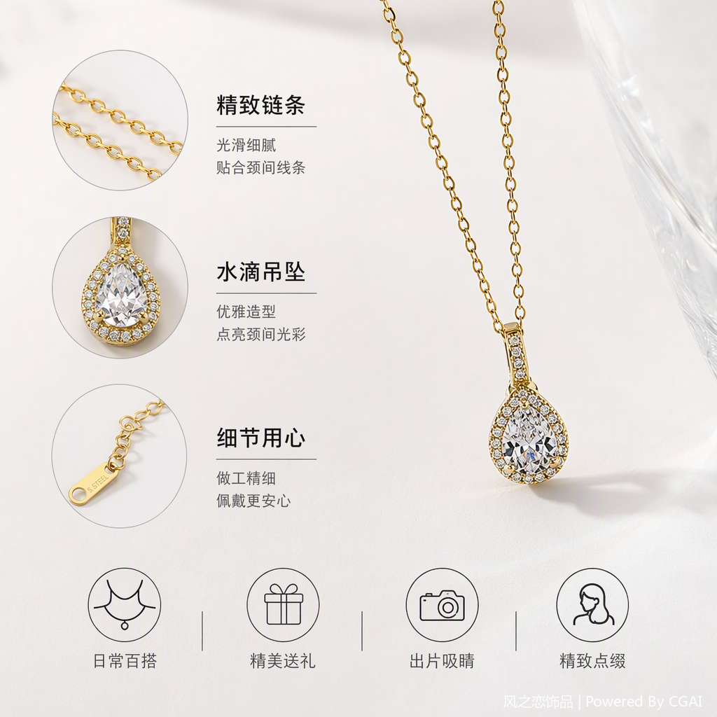 Fashionable and simple metal pendant necklace, a versatile, personalized and trendy accessory for women, and a gift for accessories