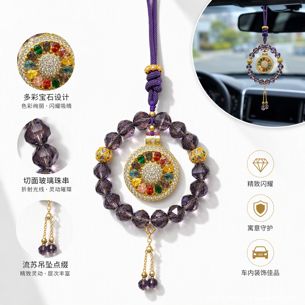 Fashionable purple knot pendant with hand-held jewelry pendant, simple and trendy accessory, suitable for both men and women as a gift
