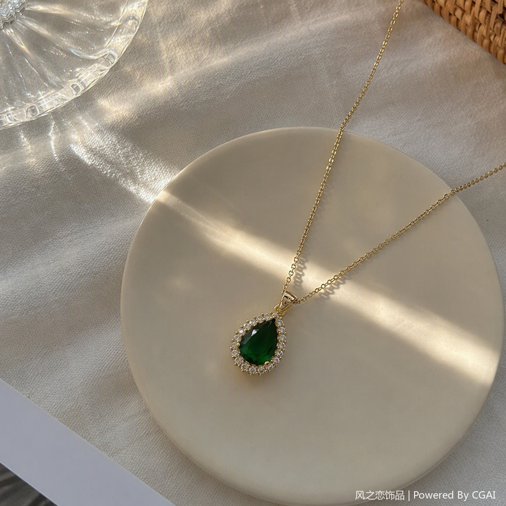 Fashionable and simple metal necklace, a versatile and trendy individual accessory for women, paired with a pendant necklace accessory