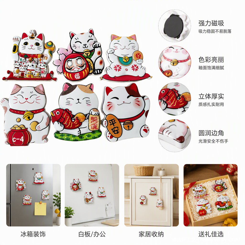 招财猫吉祥摆件家居饰品招财招福增运风水摆设工艺品礼品