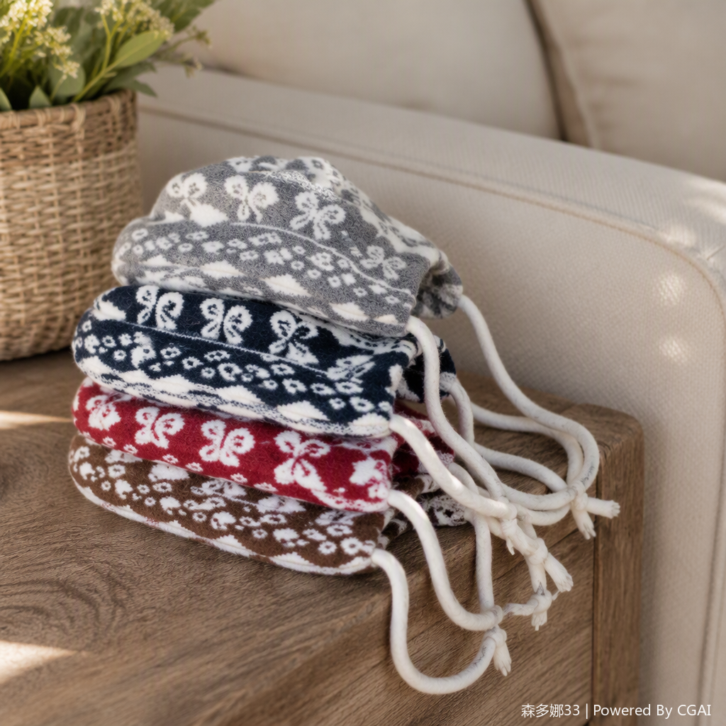 Fashionable and colorful knitted hats are warm and versatile. Winter trendy casual hats for both men and women are soft, comfortable and come in a variety of styles details Picture