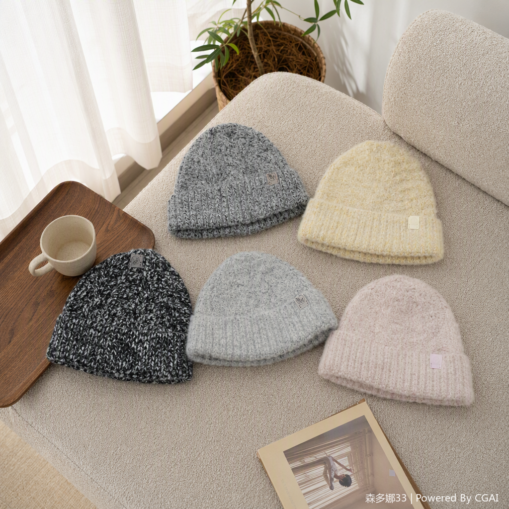 Five fashionable and warm knitted hats for both men and women, a must-have for autumn and winter casual fashion details Picture