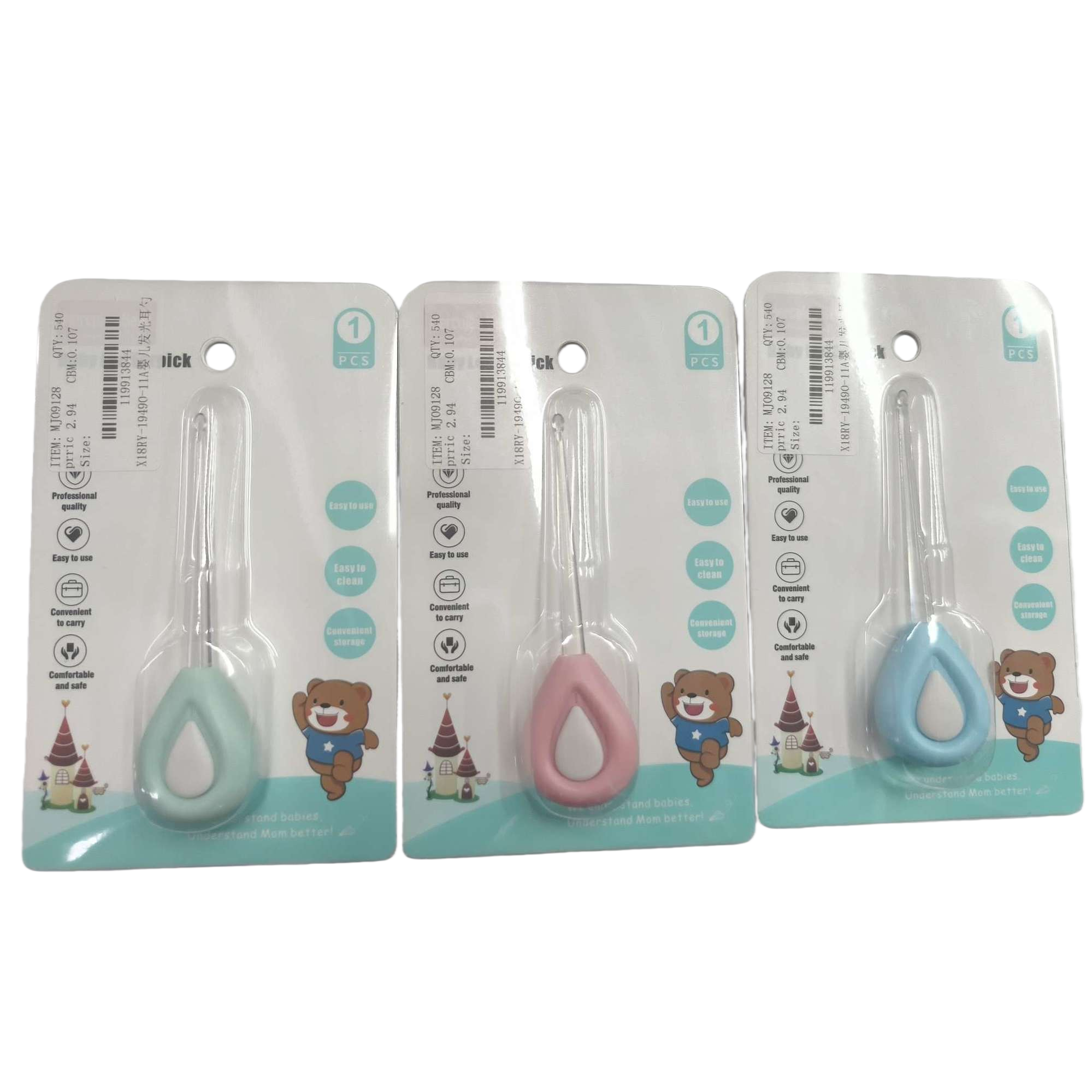 Baby luminous ear spoons available in multiple colors, safe and soft. A new children's product for cleaning babies' ears, convenient and essential for home use Item Picture