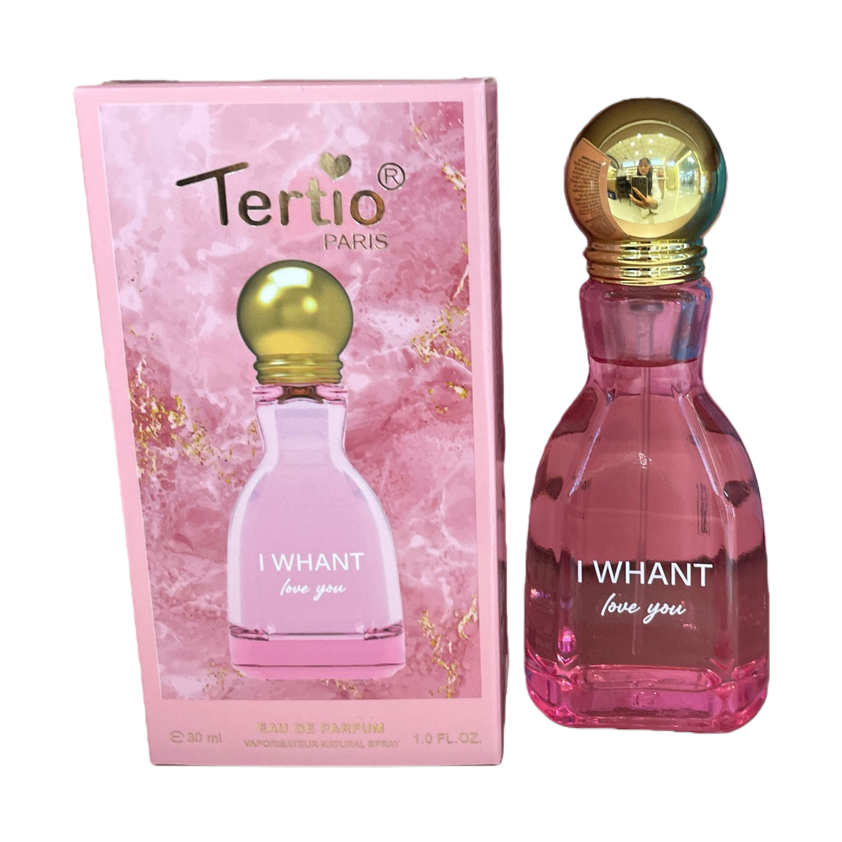 Romantic pink perfume bottle, exquisite and creative transparent glass, ladies' fragrance packaging gift box, collectible edition Item Picture