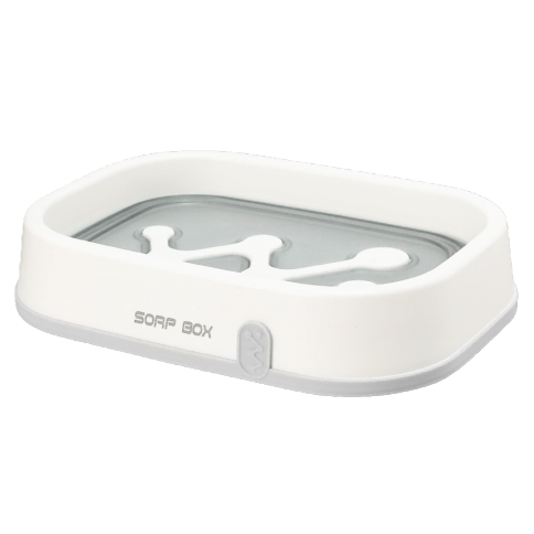 【CL】26Q4#3202 Multi-functional suction cup Soap box, white simple aromatherapy soap holder, bathroom washbasin storage product Item Picture