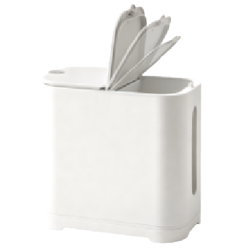 【CL】26Q4#3606 White hardware bathroom trash can with lid, PP material anti-odor household storage bucket, simple and practical Item Picture