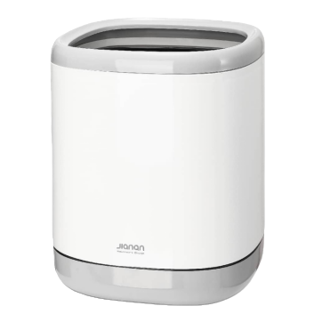 【CL】26Q4#3609 White cylindrical hardware bathroom trash can with lid, PP material household kitchen storage bucket, simple and practical Application Scenario