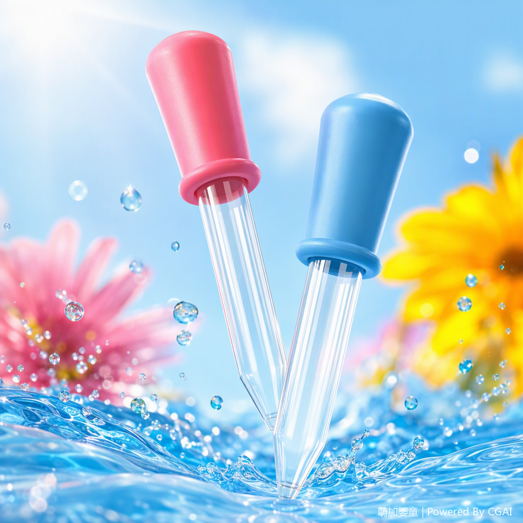 Multi-color pipette dropper set, portable makeup tools, liquid dispensers, children's safety droppers, auxiliary supplies, dispensers, liquid feeders Specification image