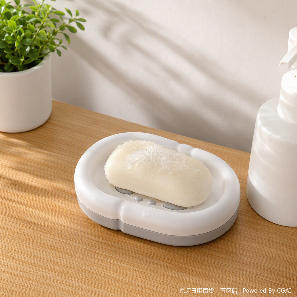 【CL】26Q4#3200 White suction cup soap tray Aromatherapy soap box, waterproof and anti-slip simple storage product for kitchen and bathroom details Picture
