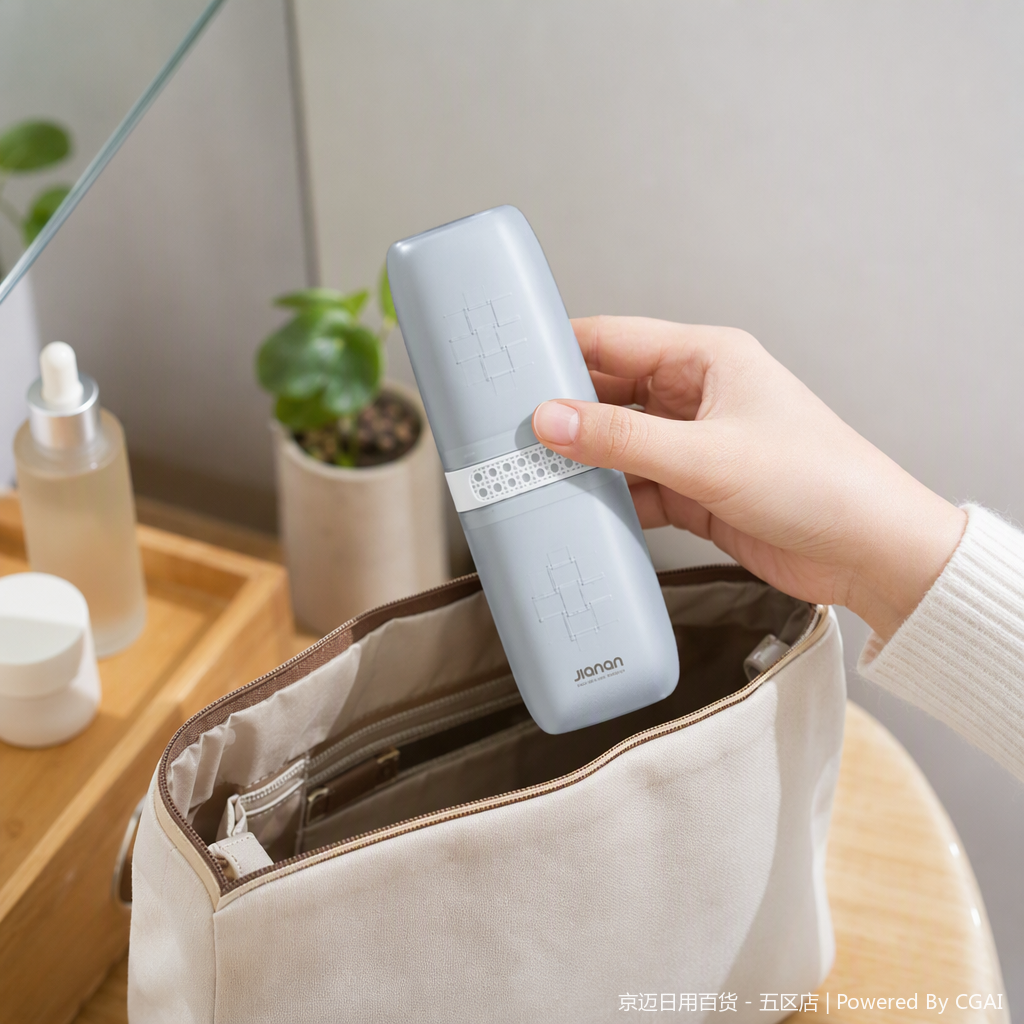 【CL】26Q4#3001 Multi-functional wall-mounted toothbrush stand, toothbrush holder, toothpaste and toothbrush box, toiletry set, bath ball, tooth cup, storage bag, hygienic and convenient details Picture