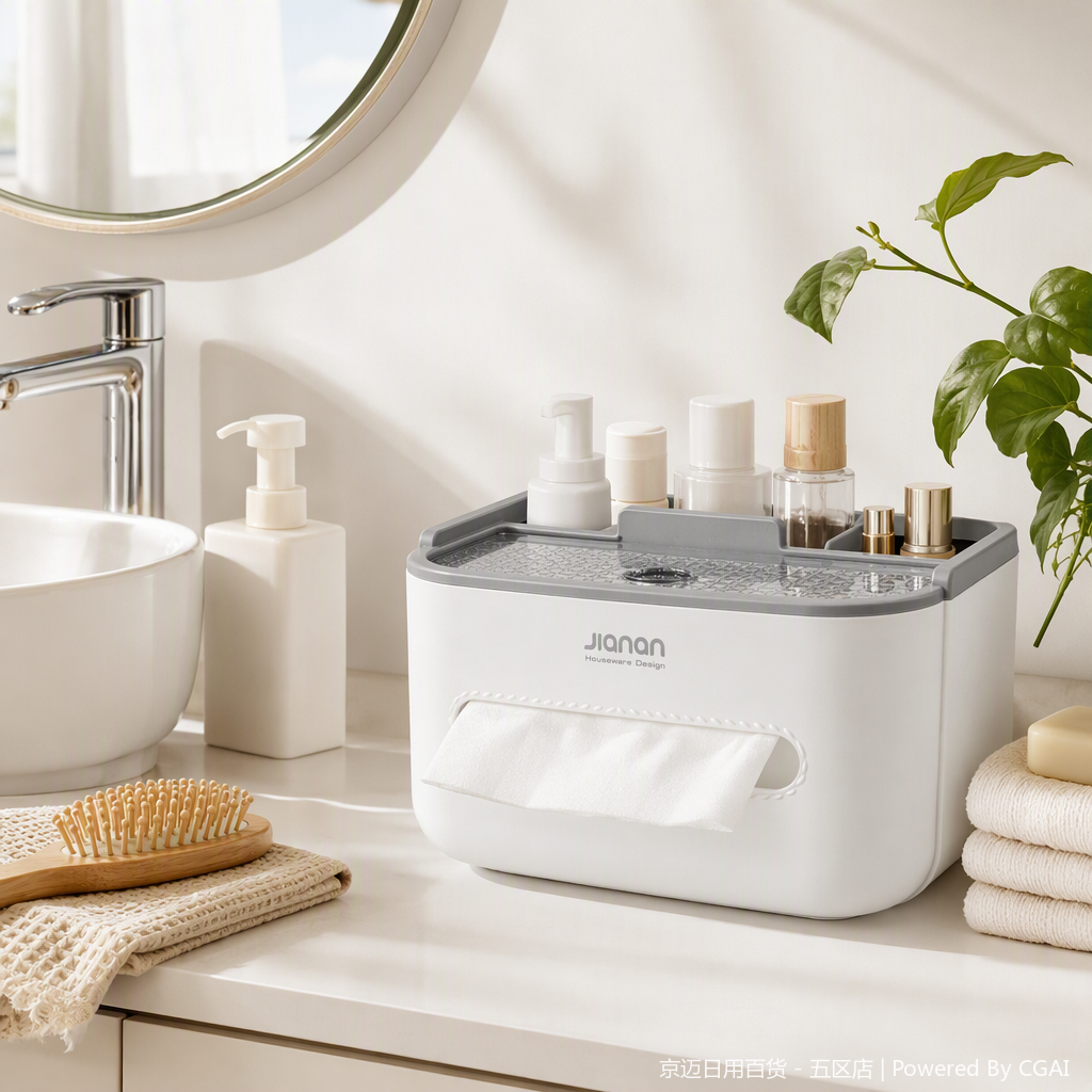【CL】26Q4#9500 Multi-functional white desktop storage box, clothing organization box, simple storage box, storage box, organization supplies storage box details Picture