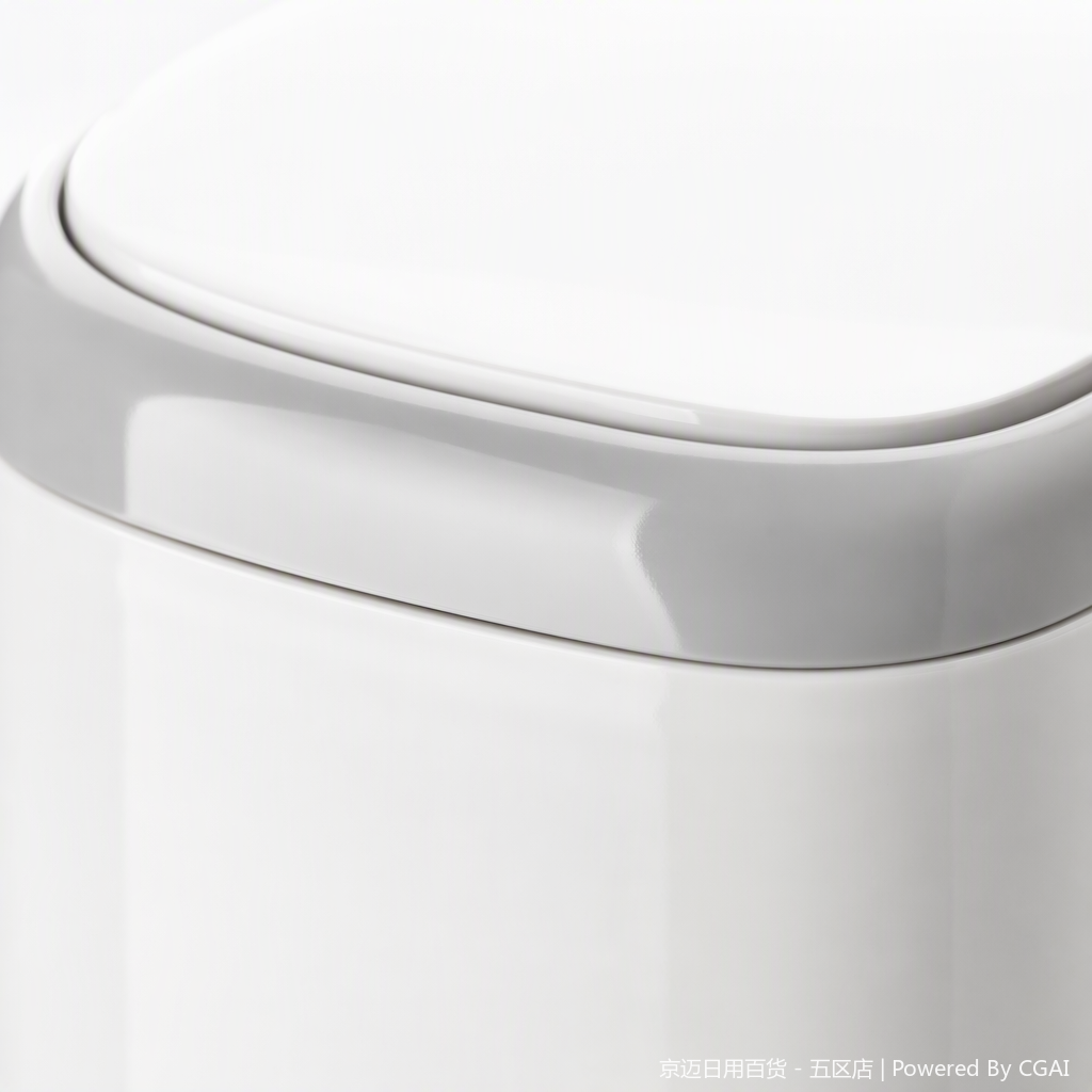 【CL】26Q4#3608 White cylindrical environmental sanitation trash can, large-capacity durable hygiene cleaning product for outdoor and indoor public places Specification image