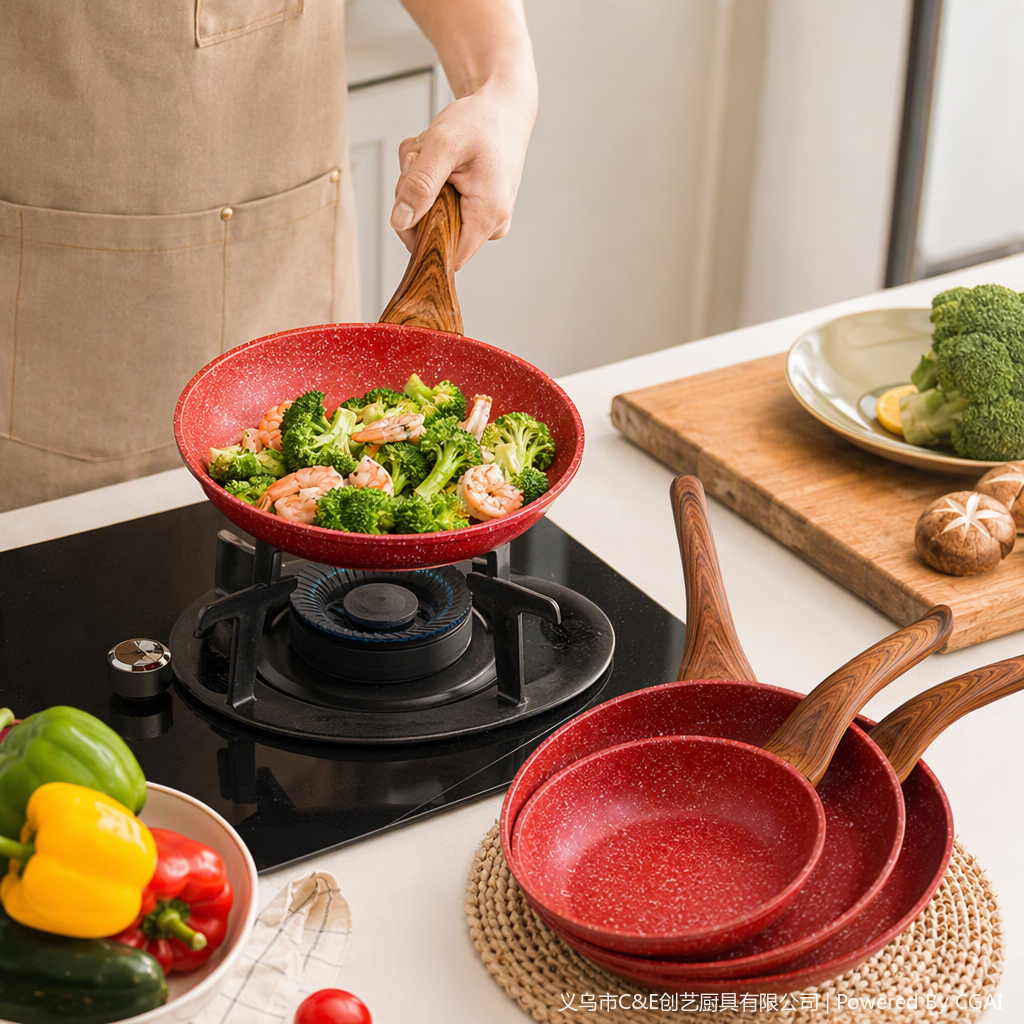 Multi-functional kitchen cookware set, household soup and stir-frying pot set, durable and practical kitchenware set details Picture