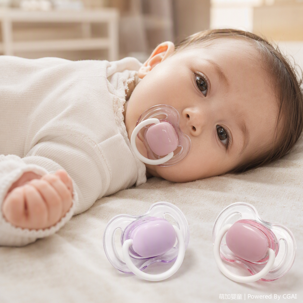Colorful pacifier packaging box, baby products, soft silicone baby pacifier gift box, safe and clean pacifier details Picture