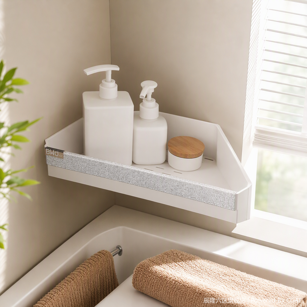 【CL】26Q4#8226 Multi-functional non-drilling folding perforated board bathroom shelf, toilet storage and organization rack, storage rack details Picture