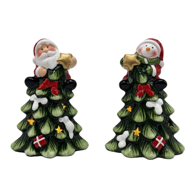 Santa Claus, snowman, Christmas decorations under the tree, warm and festive atmosphere, home decoration Item Picture