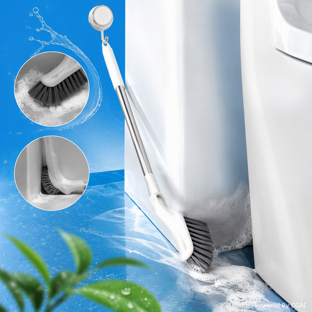 أدوات تنظيف محمولة ذات مقبض أبيض متعدد الأغراض مع فرشاة مطبخ منزلية Specification image