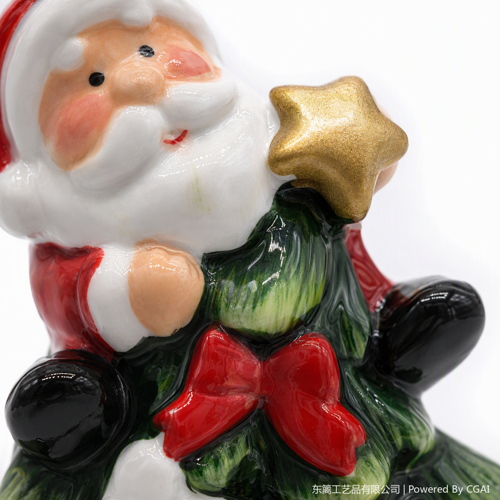 Santa Claus, snowman, Christmas decorations under the tree, warm and festive atmosphere, home decoration Application Scenario