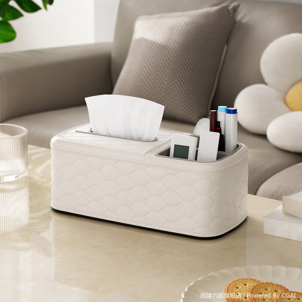 【CL】26Q4#8702 Multi-functional Tissue box, Red Flower Pear Restaurant Tissue Paper Extractor, Custom Toilet paper Roll, household practical and portable details Picture