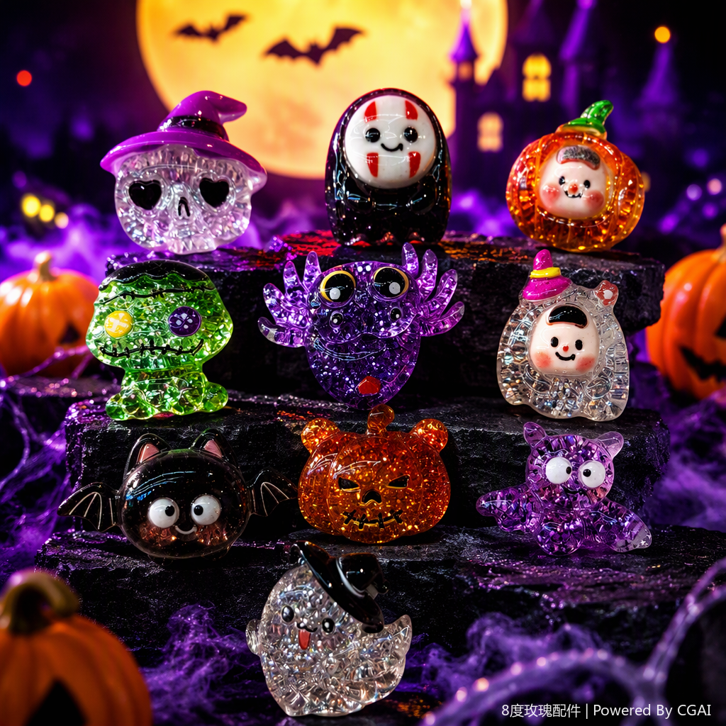 Colorful sequined Halloween-themed small pendants, decorative items, creative decorations for festival parties Specification image