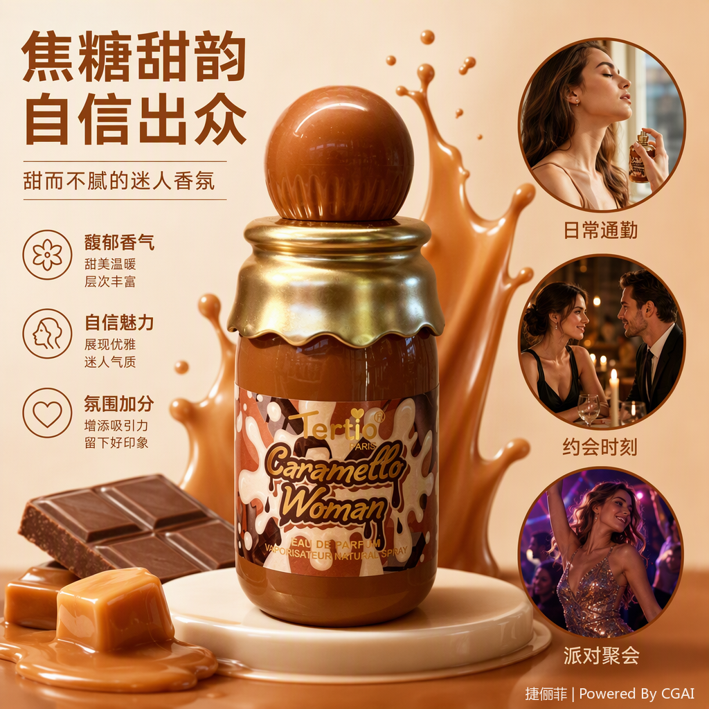 High-end brown glass perfume bottle, creative, simple, large-capacity, exquisite packaging gift set