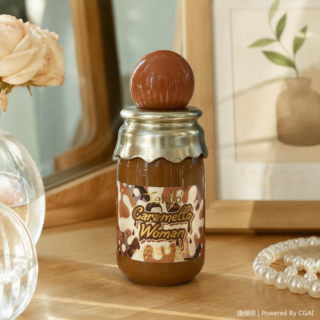 High-end brown glass perfume bottle, creative, simple, large-capacity, exquisite packaging gift set details Picture