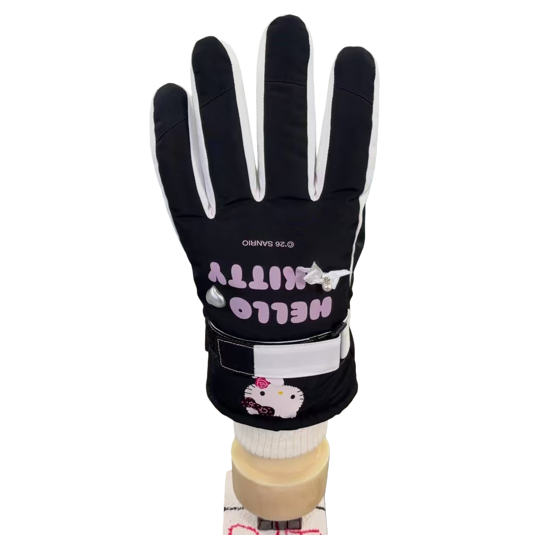 Cold-proof and wear-resistant black gloves, warm and anti-slip cycling sports gloves, suitable for both men and women, winter outdoor products Item Picture