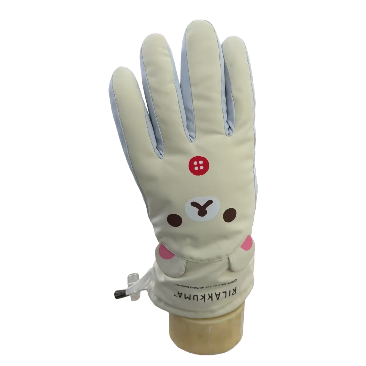 Cartoon-style beige gloves for warmth and cold protection, cute hand products for boys and girls in autumn and winter Item Picture