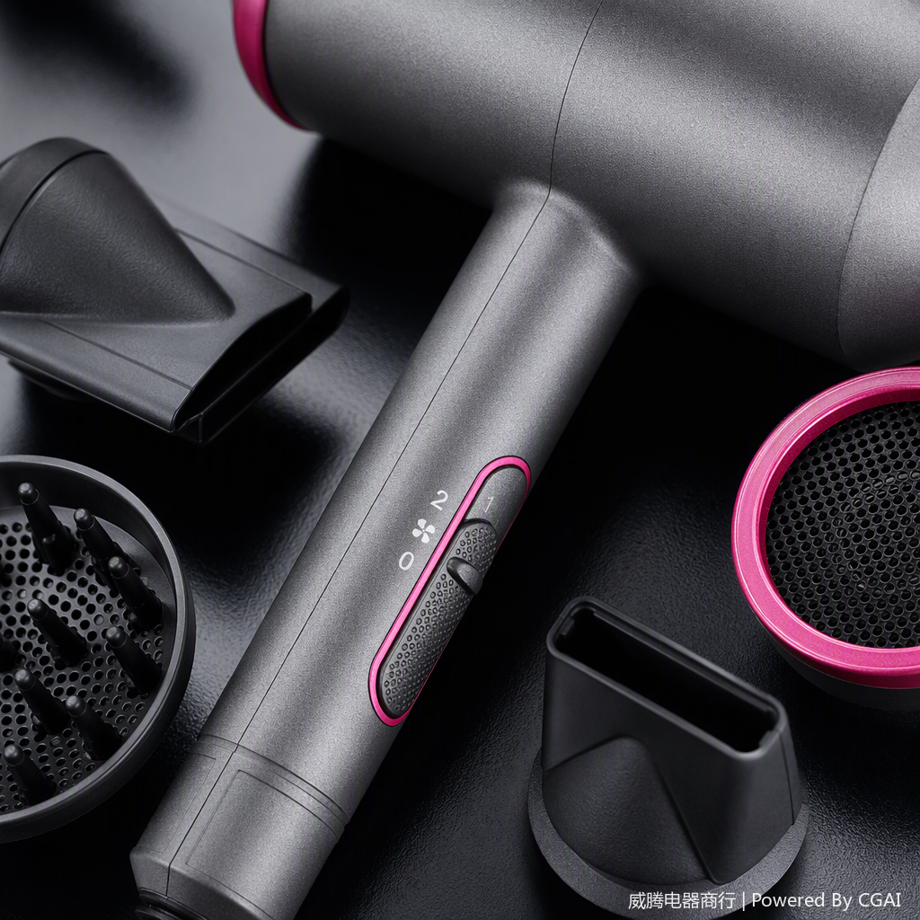 Imported electrical hair dryer, high-power negative ion silent hair care, professional beauty and hairstyling tool Specification image