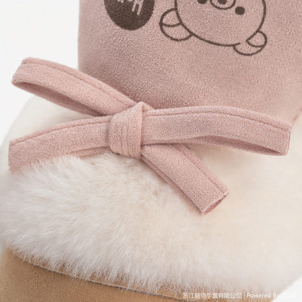 Soft and comfortable pink gloves for cold protection and warmth, fashionable hand care for ladies, a must-have in winter Application Scenario