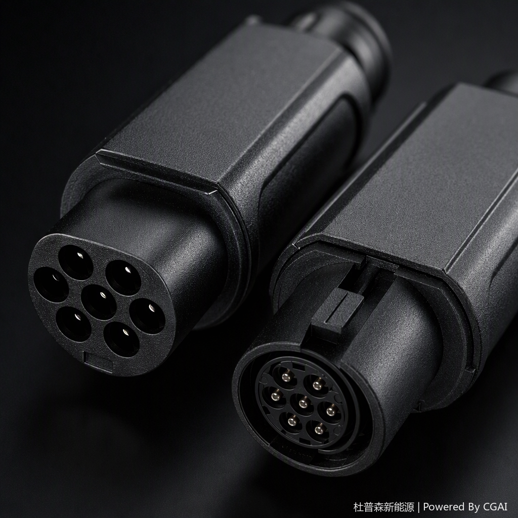 DUPUSEN americano estándar a gb cabeza de conversión, para lograr dos clases de interfaz de carga interconectada, conducción eléctrica estable, suave enchufe y desenchufe, conveniente para diferentes especificaciones nuevo vehículo de energía a través del uso de carga estándar Specification image