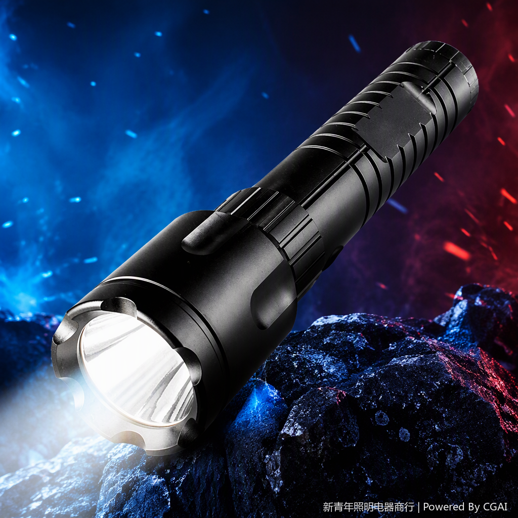 Multi-functional high-intensity flashlight, portable waterproof outdoor camping emergency lighting lamp, rechargeable high-intensity handheld lamp details Picture