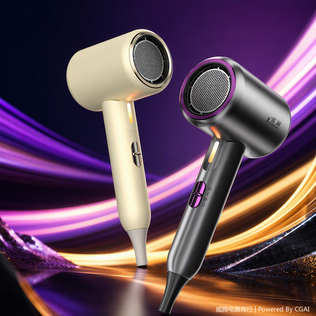 Multi-functional negative ion high-power household hair dryer, quick hair drying and care, silent portable model