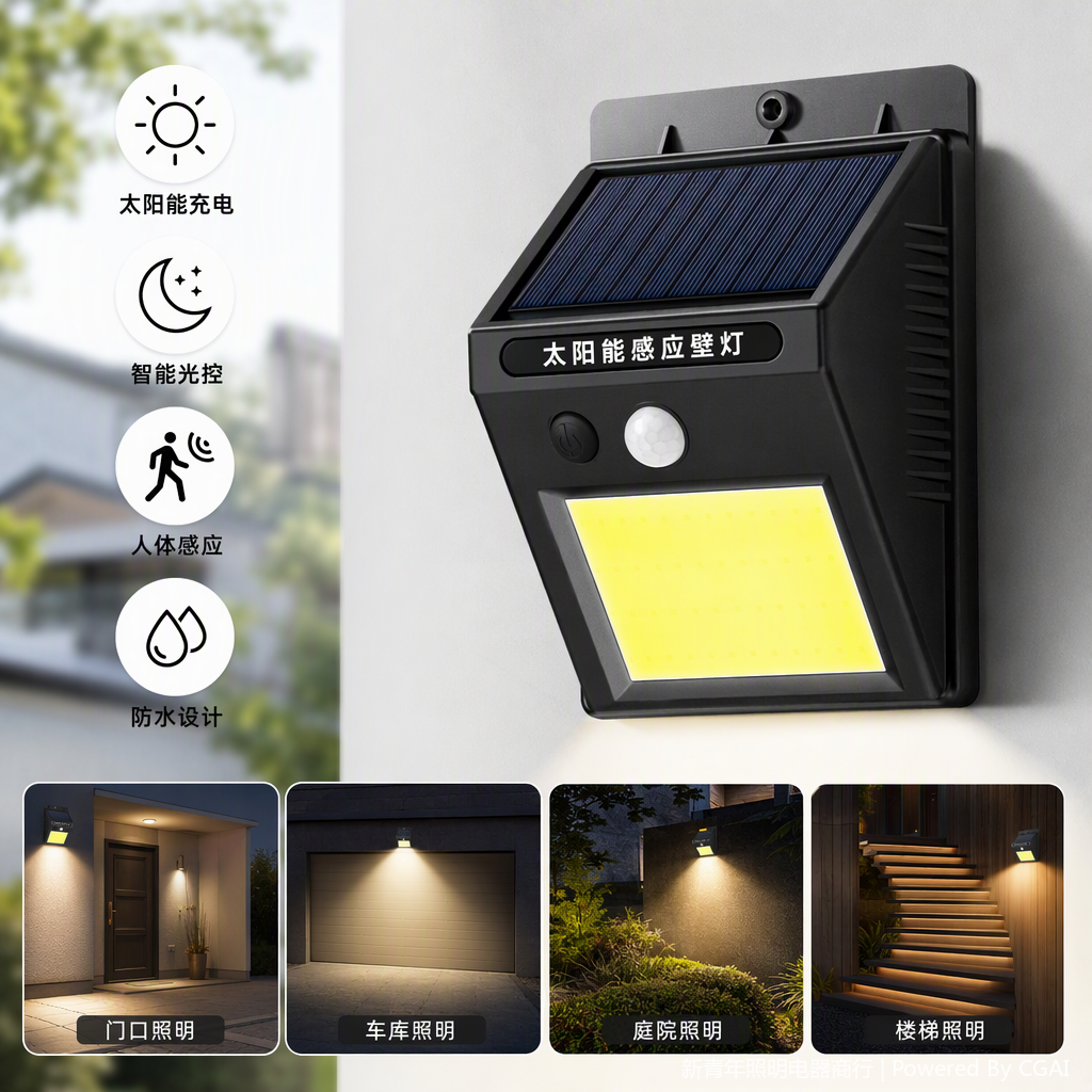 Waterproof and windproof outdoor wall lamps, modern and simple balcony and courtyard lighting fixtures, energy-saving and light-saving, with an elegant design details Picture