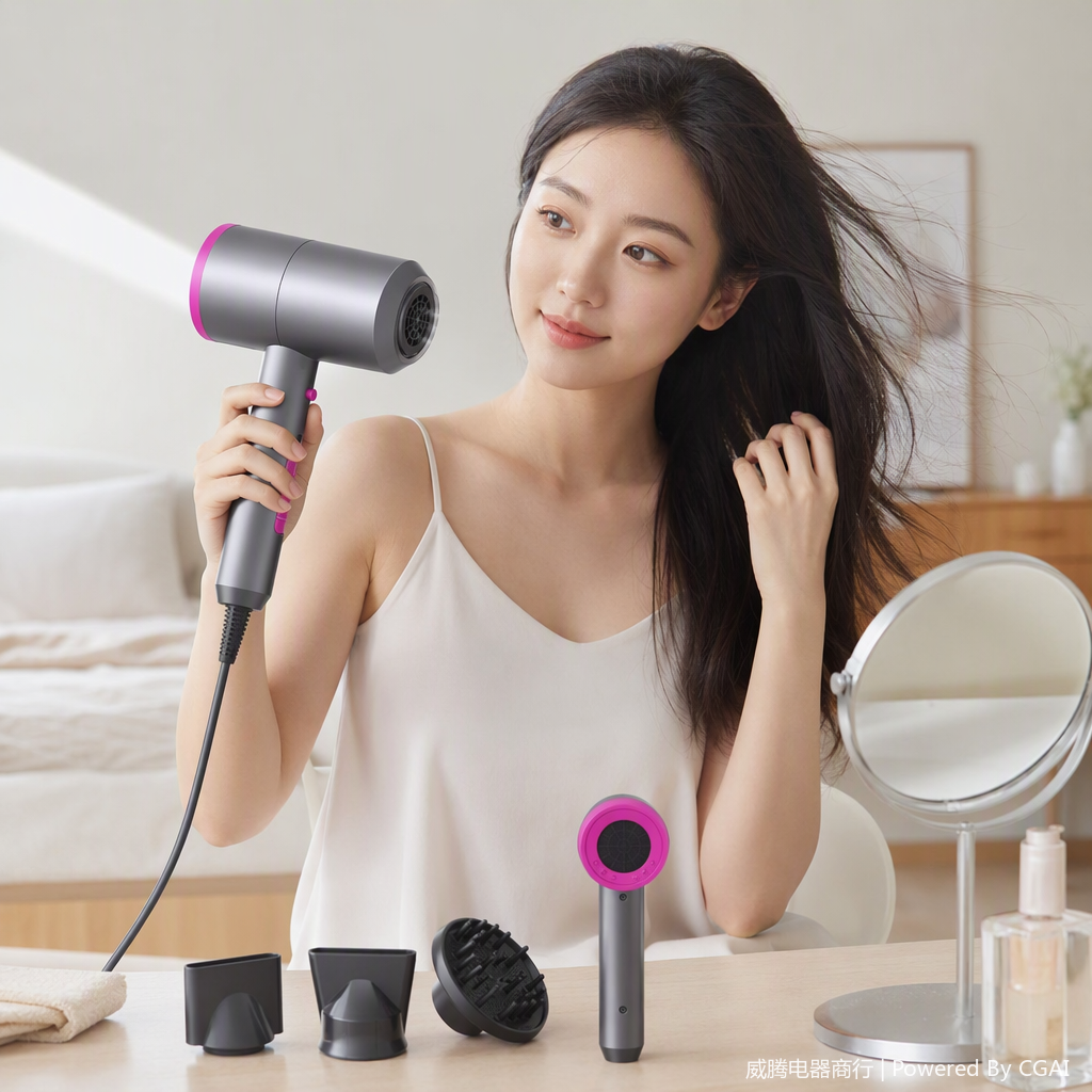 Importación de alta eficiencia y silencioso secador de pelo para el cuidado del cabello secado rápido para el hogar con barbería profesional aplicable Specification image