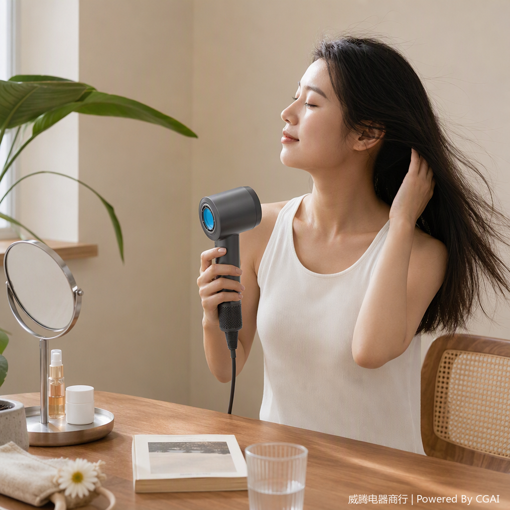 A multi-functional negative ion fast-drying hair dryer, portable and silent home hair care wonder, with strong power and powerful wind force